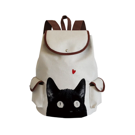 Women Eco-Friendly Cartoon Cat Tote Backpacks.