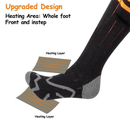 5000mAh Heated Adjustable Thermal Socks Footwarmer