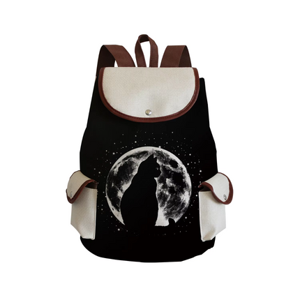 Women Eco-Friendly Cartoon Cat Tote Backpacks.