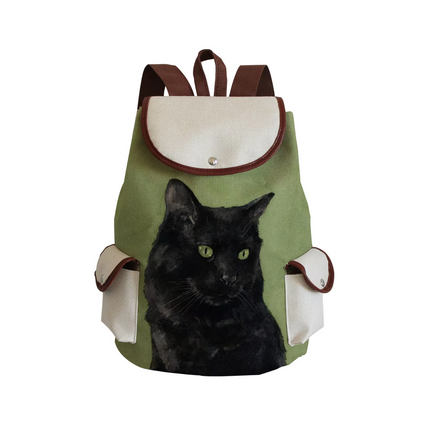 Women Eco-Friendly Cartoon Cat Tote Backpacks.