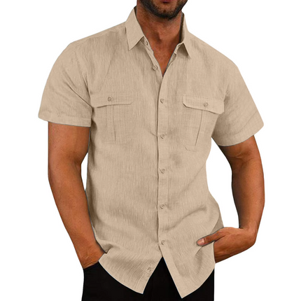 Men Linen Short Summer Beach Shirts – Mad Fly Essentials