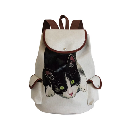 Women Eco-Friendly Cartoon Cat Tote Backpacks.