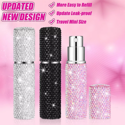 Crystal 10ml Refillable Perfume Spray Bottle.