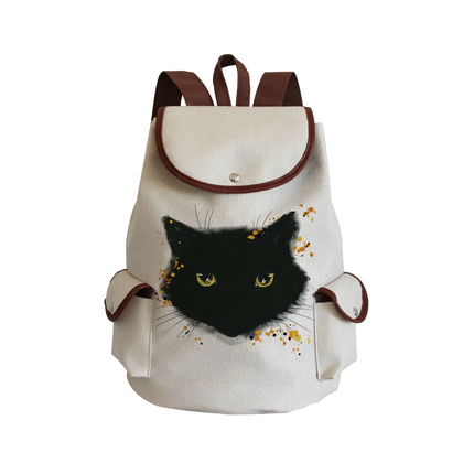 Women Eco-Friendly Cartoon Cat Tote Backpacks.