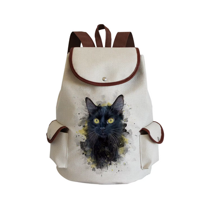 Women Eco-Friendly Cartoon Cat Tote Backpacks.