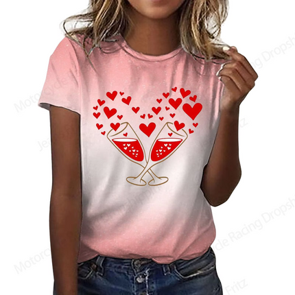 Women Love Heart 3D Valentine Tops - Mad Fly Essentials