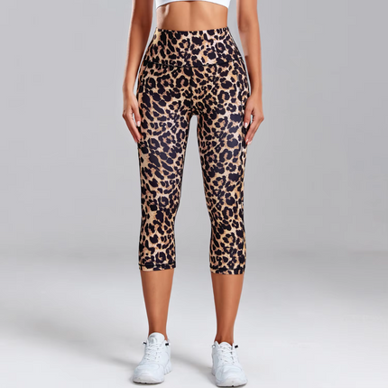 Women Leopard Pocket Fitness Leggings - Mad Fly Essentials