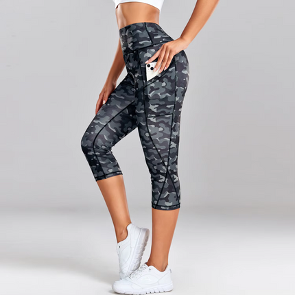 Women Leopard Pocket Fitness Leggings - Mad Fly Essentials