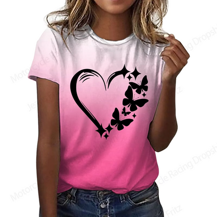 Women Love Heart 3D Valentine Tops - Mad Fly Essentials