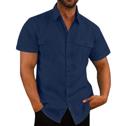 Men Linen Short Summer Beach Shirts – Mad Fly Essentials