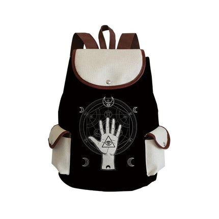 Women Eye Linen Trendy Animal Backpacks