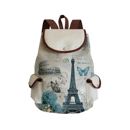 Women Eco-Friendly Eiffel Tower Paris Tote Backpacks