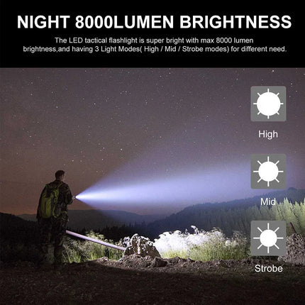 2200 Lumen USB LED Camping Flashlight