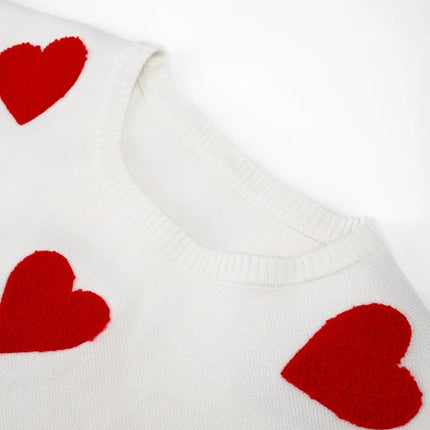 Women Love Heart Autumn Knitted Sweaters