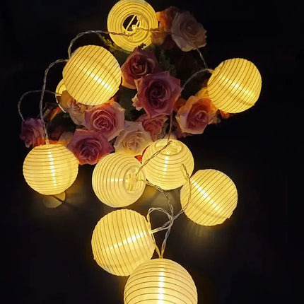 Solar Garland Lantern Outdoor String Lights