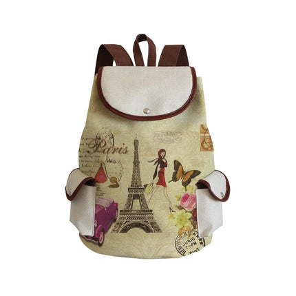 Women Eco-Friendly Eiffel Tower Paris Tote Backpacks