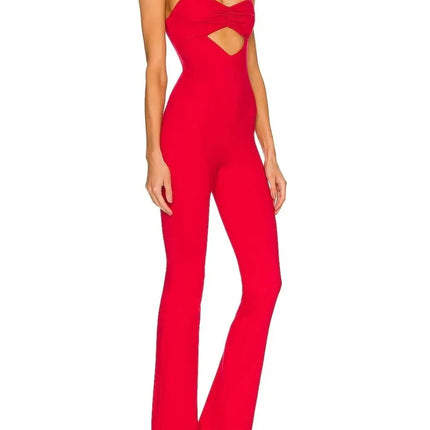 Women 2024 Sexy Sleeveless Summer Bandage Jumpsuit