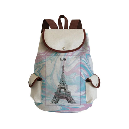 Women Eco-Friendly Eiffel Tower Paris Tote Backpacks