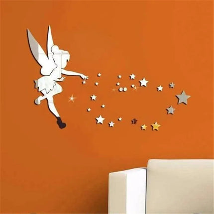 Kids Room 3D Fairy Wall Mirror Stickers