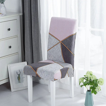 Geometric Elastic Dining Chair Cover Slipcover