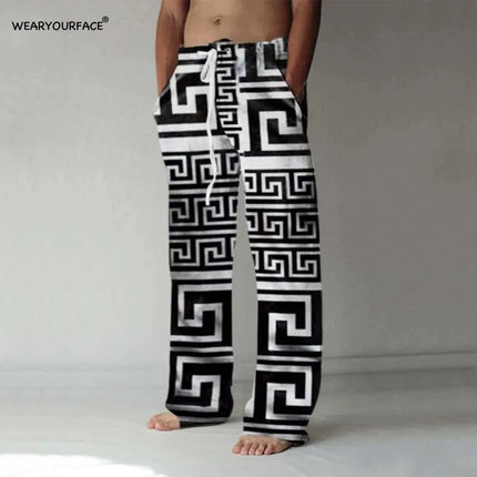 Men 3D Fashion Tribal Aztek Streetwear Pants