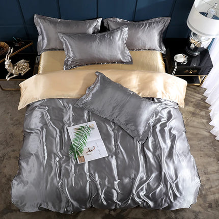 Nordic Style Rayon Solid Duvet Bedding Sets