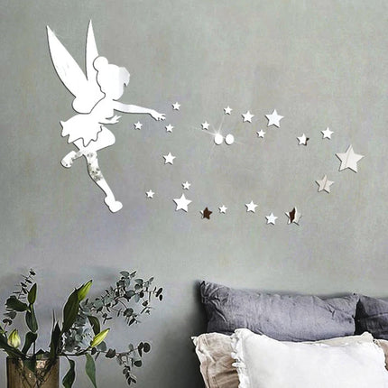 Kids Room 3D Fairy Wall Mirror Stickers