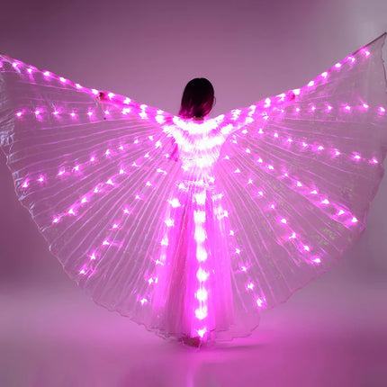 Women Rainbow LED Belly Dancing Wings