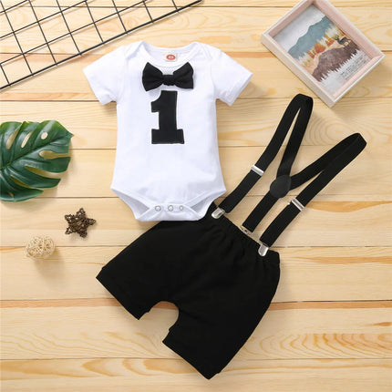 Baby Boy 1st Birthday Romper Toddler Outfit Sets