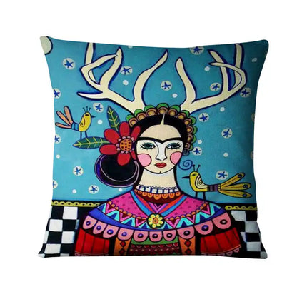 Nordic Home Oil Painting Throw Pillows