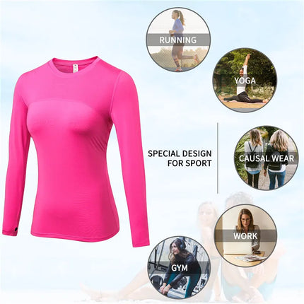 Women Long Compression Winter Fitness Tops