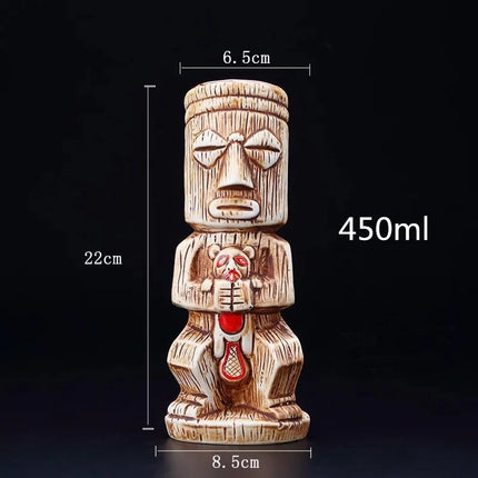 Ceramic 450mL Tiki Bar Beer Mug