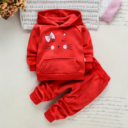 Baby Girls Winter Birthday Love Tracksuits Sets