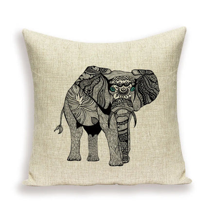 Indian Moroccan Elephant Animal Pillows