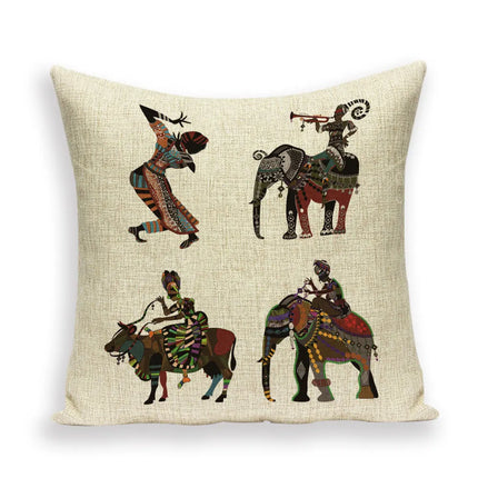 Indian Moroccan Elephant Animal Pillows