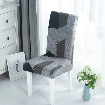 Geometric Elastic Dining Chair Cover Slipcover