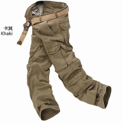 Men Tactical Multi-Pocket Washed Cargo Pants