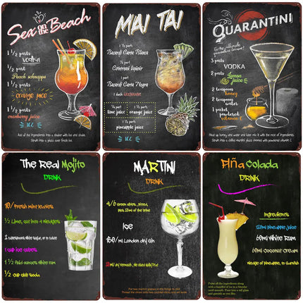 Pornstar Martini Moscow Mule Cocktail Vintage Signs