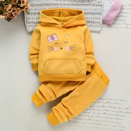 Baby Girls Winter Birthday Love Tracksuits Sets