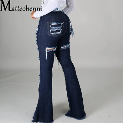 Women Western Fashion High Denim Jeans