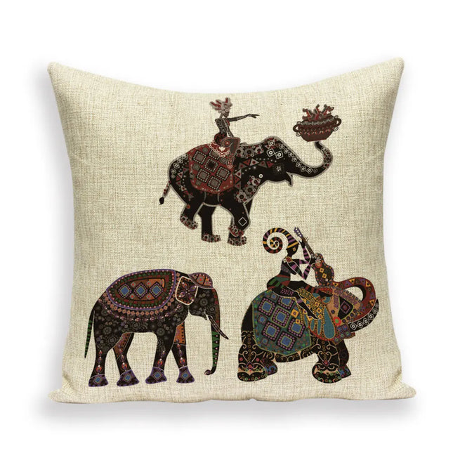 Indian Moroccan Elephant Animal Pillows