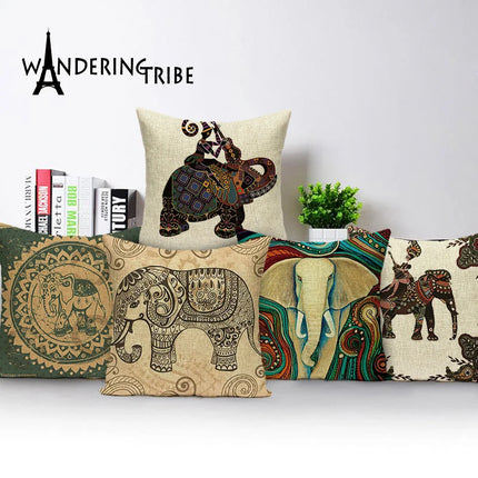 Indian Moroccan Elephant Animal Pillows