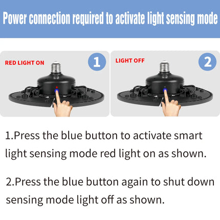 Smart Sensor E27 UFO LED Deformable Light