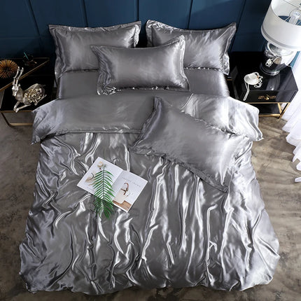 Nordic Style Rayon Solid Duvet Bedding Sets