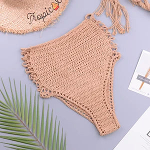 Women Crochet Boho Hollow Bikini Cover