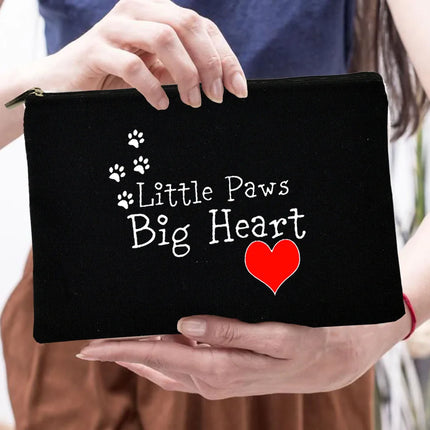 Women Peace Love Dogs Cosmetic Storage Bags