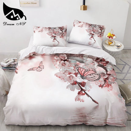 Home Black Red Rose Floral Duvet Sets