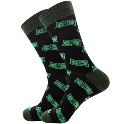 Men Combed 3D Funny Money Socks