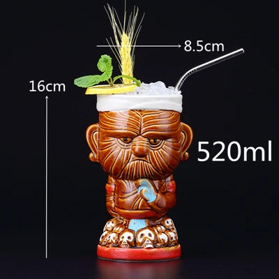 Ceramic 450mL Tiki Bar Beer Mug