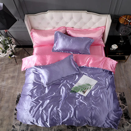 Nordic Style Rayon Solid Duvet Bedding Sets